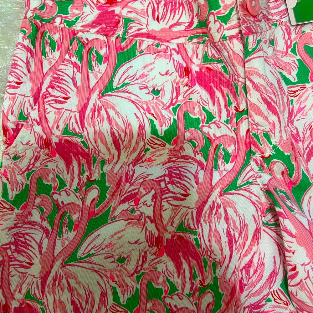 NWT Lilly Pulitzer Buttercup Shorts Prep Green Pink Colony SZ 0
